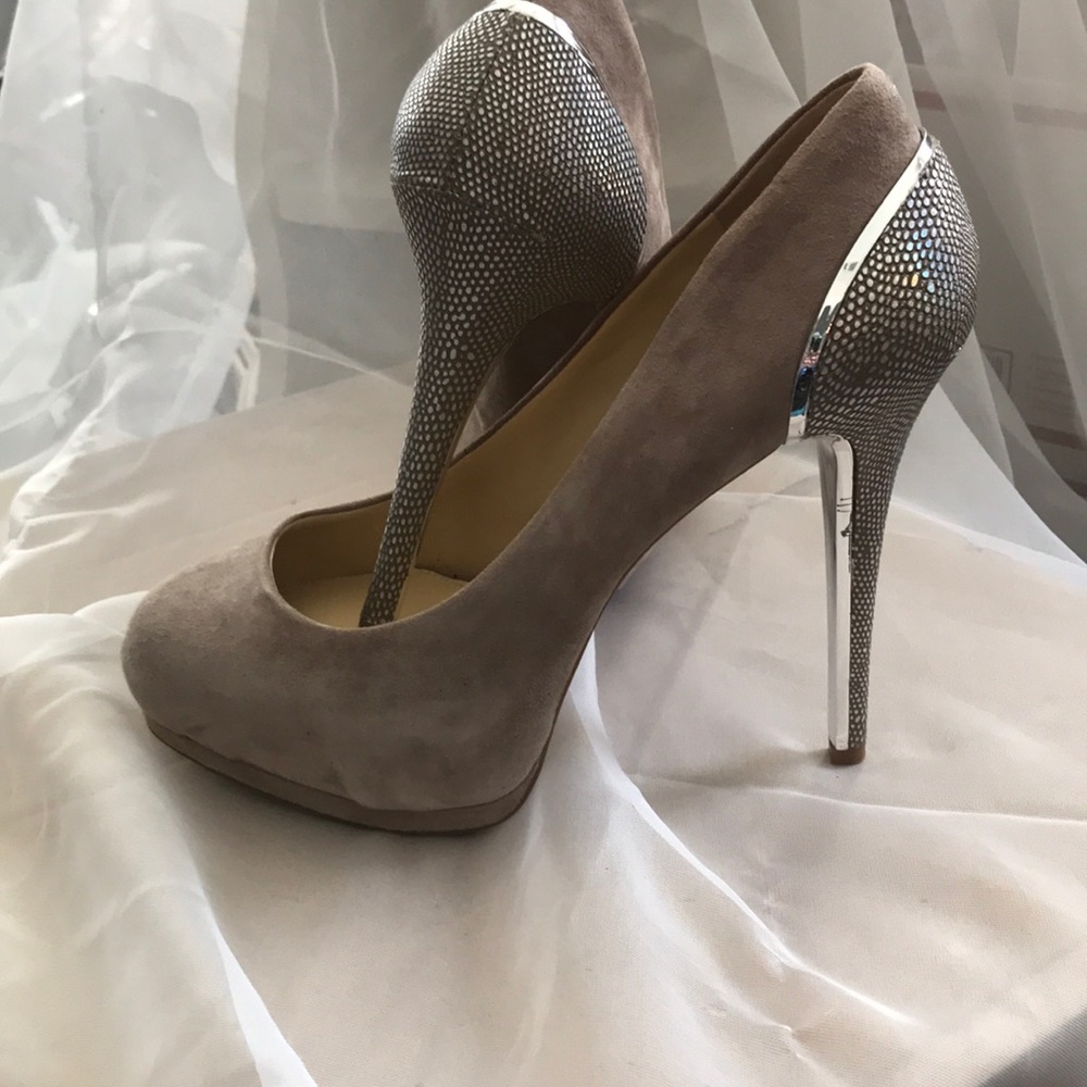 Suede HIGH heels, rainbow scales